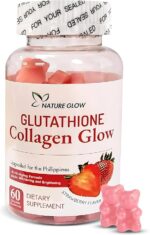 حلوى الجلوتاثيون المبيضة والمحفزة للكولاجين -Glutathione Collagen Glow Gummies: , 60 Chewable Gummies (Strawberry - Image 6