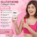 حلوى الجلوتاثيون المبيضة والمحفزة للكولاجين -Glutathione Collagen Glow Gummies: , 60 Chewable Gummies (Strawberry - Image 3