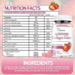 حلوى الجلوتاثيون المبيضة والمحفزة للكولاجين -Glutathione Collagen Glow Gummies: , 60 Chewable Gummies (Strawberry - Image 5