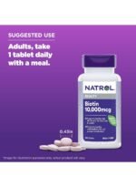 Natrol, Biotin, 100 Tablets, 10000 mcg - Image 3