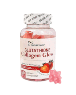حلوى الجلوتاثيون المبيضة والمحفزة للكولاجين -Glutathione Collagen Glow Gummies: , 60 Chewable Gummies (Strawberry - Image 7