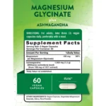 Magnesium Glycinate with Ashwagandha, 60 Capsules - Image 2