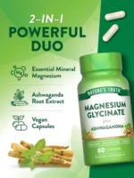 Magnesium Glycinate with Ashwagandha, 60 Capsules - Image 4