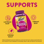 Alive! Hair, Skin & Nails Premium Gummy, Strawberry, 60 Gummies - Image 3