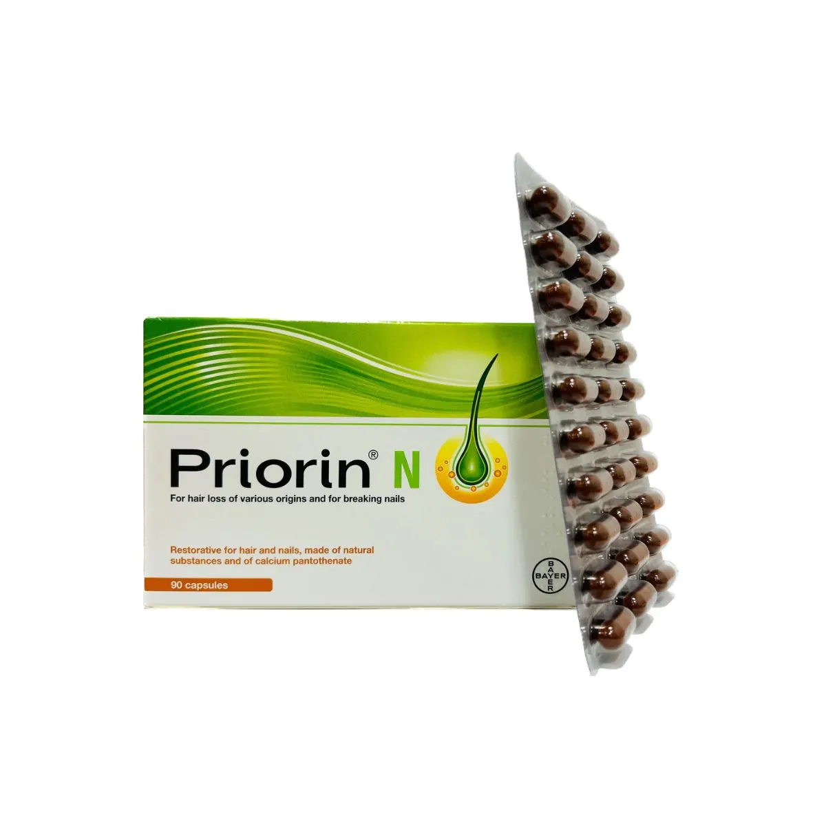 bayer-priorin-n-arabic-for-hair-loss-of-various-origins-and-breaking-nails-90-capsules-16005.jpg Priorin N For Hair Loss and Breaking Nails, 90 Capsules - Image 1