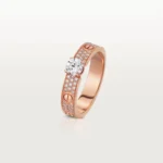 Cartier, LOVE SOLITAIRE RING PAVED WITH BRYANT DIAMOND