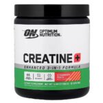 Optimum Nutrition Creatine + Powder, Strawberry Peach, 360 Gm, Supports Muscle Strength