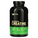 Optimum Nutrition Micronized Creatine Capsules, 200 Capsules, Pure Creatine Monohydrate
