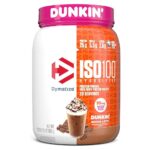 Dymatize ISO 100 Hydrolyzed whey protein isolate, Dunkin Mocha Latte, 1.45 LB