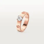 Cartier, Solitaire LOVE Ring with Bryant Diasond, Rose Gold