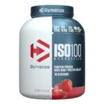 Dymatize ISO 100 Hydrolyzed whey protein isolate, Strawberry, 5 LB, Gain in Muscle Size and Strength