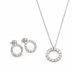 Chaumet Paris Neckless and Earrings Set Silver