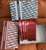 Dior Dark Rose Pink Luxury Makeup Brush Set - Image 2