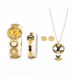 Louis Vuitton Royal Gold Signature Jewelry & Watch Set