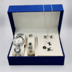 ouis Vuitton Silver Prestige Signature Jewelry & Watch Set - Image 2