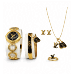 Louis Vuitton Midnight Gold Signature Collection Jewelry & Watch Set