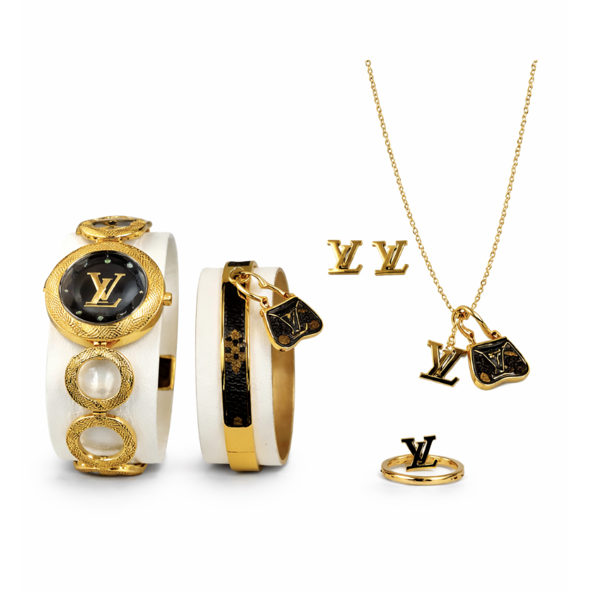 Screenshot 2026-03-05 at 00.24.01 Louis Vuitton Midnight Gold Signature Collection Jewelry & Watch Set - Image 1