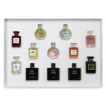 Chanel 12-Piece Mini Perfume Gift Set White Box + Paper Gift Bag