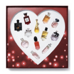 Mini Designer Perfume Gift Set, 12 Piece Collection Mix Brands + Red Paper Gift Bag