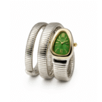Bvlgari Snake Watch, Green Watch Face, Pale Gold