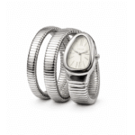 Bvlgari Snake Watch, Champagne Watch Face, Silver