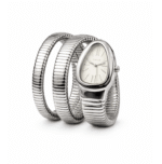 Bvlgari Snake Watch, Champagne Watch Face, Silver