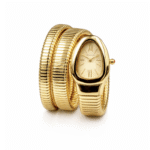 Bvlgari Snake Watch, Champagne Watch Face, Gold