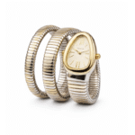 Bvlgari Snake Watch, Champagne Watch Face, Gold & Silver