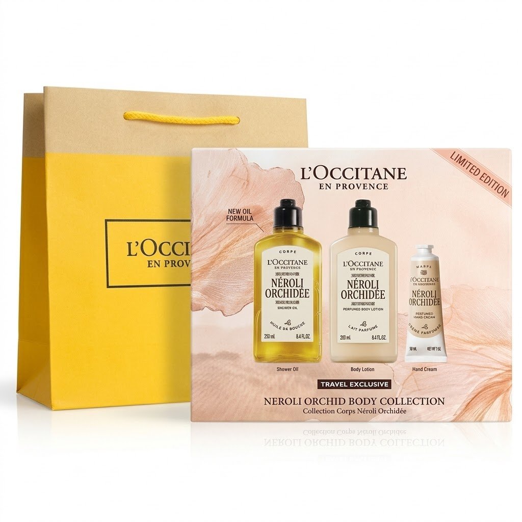 2026/10/IMG-20261014-WA0285.jpg L'Occitane Néroli & Orchidée Body Collection Set (Travel Exclusive / Limited Edition) - Image 1